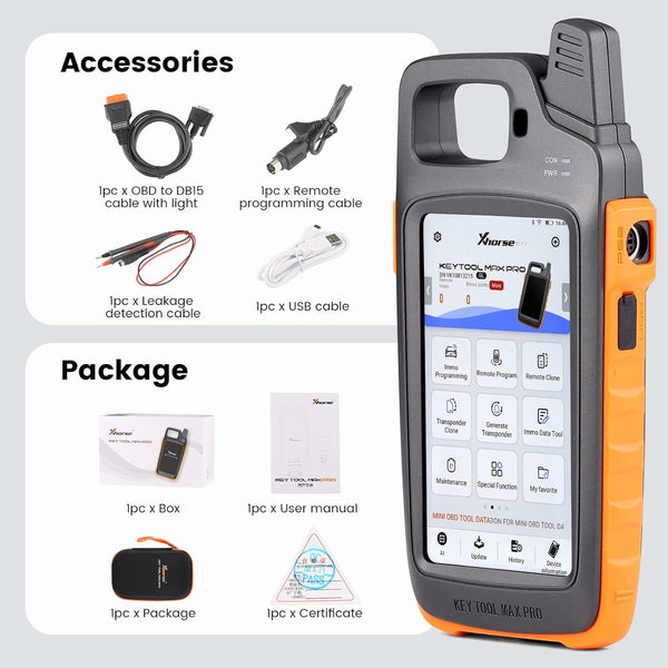 Xhorse Key Tool Max Professional Remote Key Tool ID48 96bit  Prog Mini ECU Read