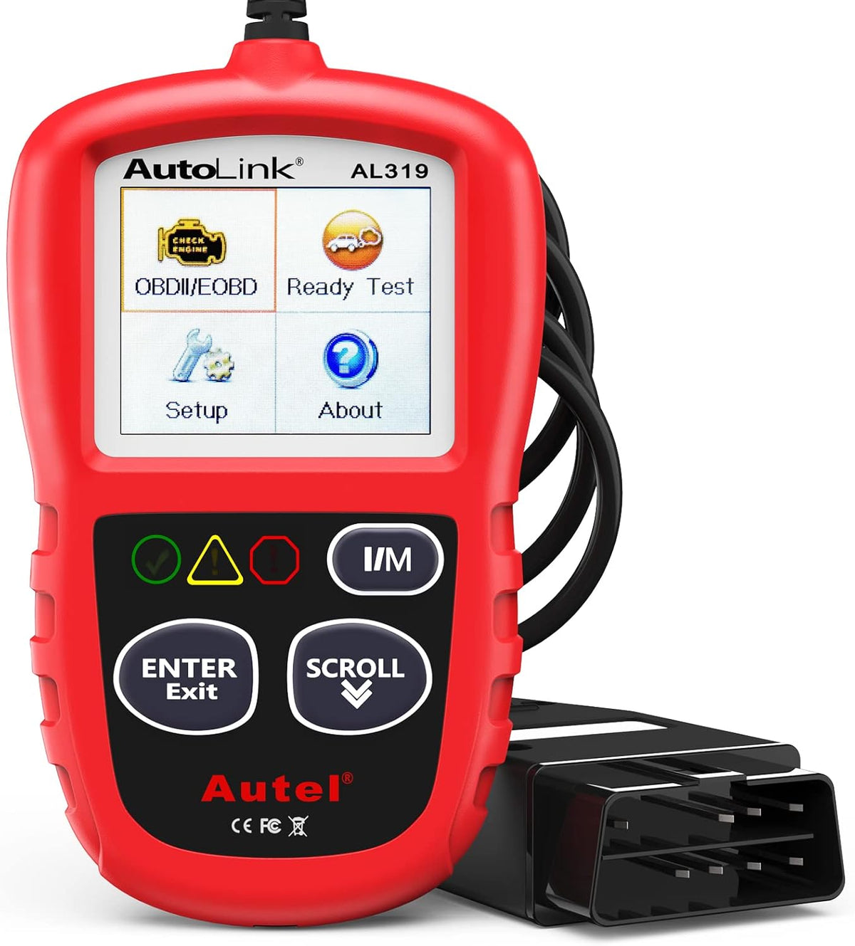Autel AL319 OBD2 Code Reader for Cars 1996+ CAN OBDII Scanner with Freeze Frame & Live Data Display Main image