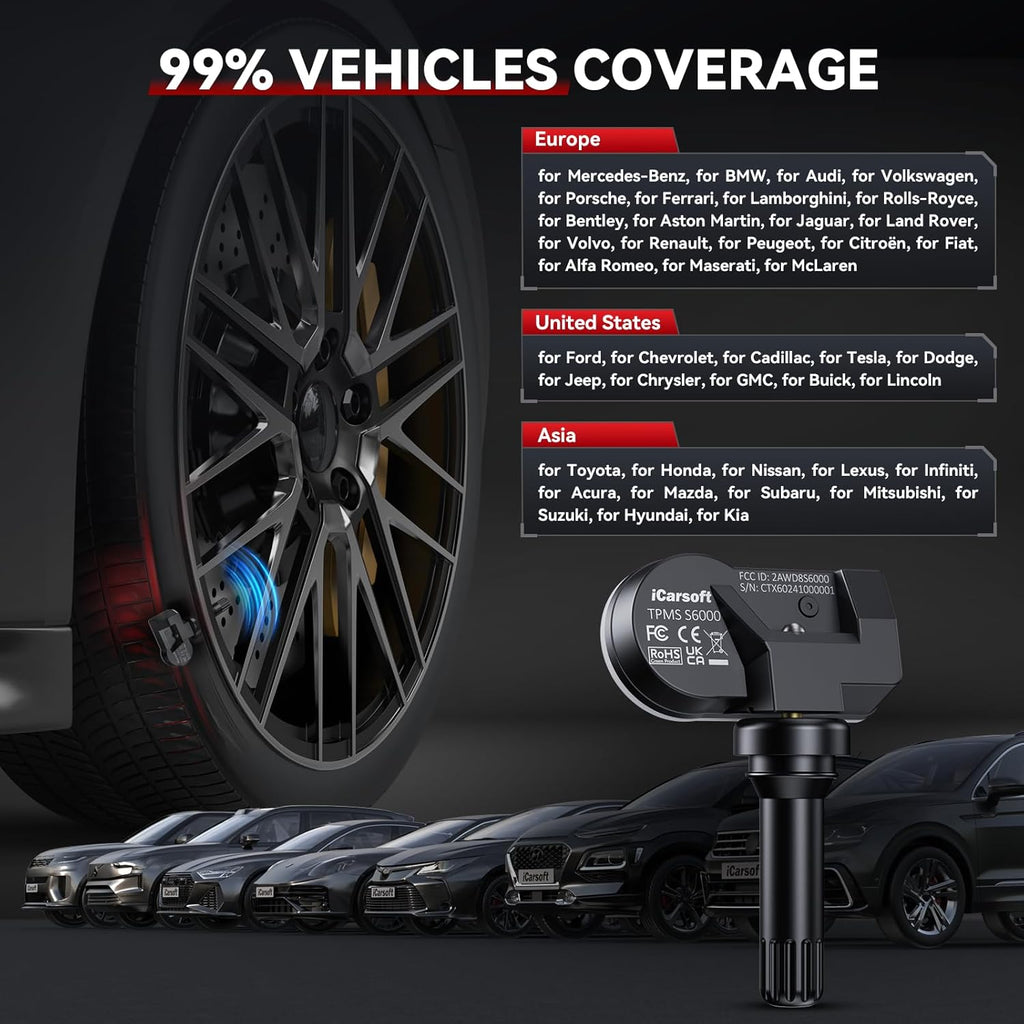 TPMS S6000 TPMS Sensor Programming Tool Accurate Tire Pressure Monitor