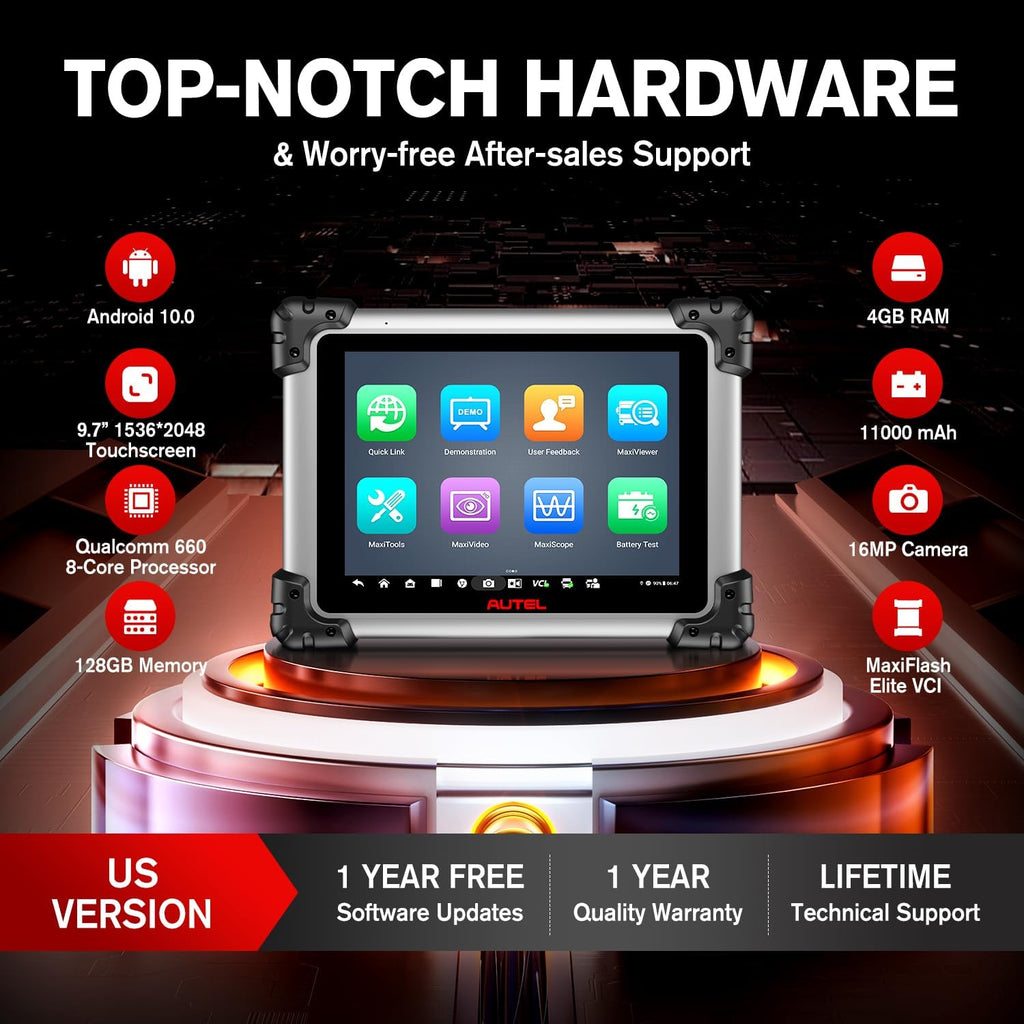Autel MaxiSys MS908CV II Heavy Duty Truck Diagnostic Scanner J2534 ECU Coding