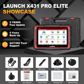 LAUNCH X431 PROS ELITE OBD2 Diagnostic Scanner Bidirectional ECU Coding CANFD DOIP AutoVIN 38+ Reset Tool