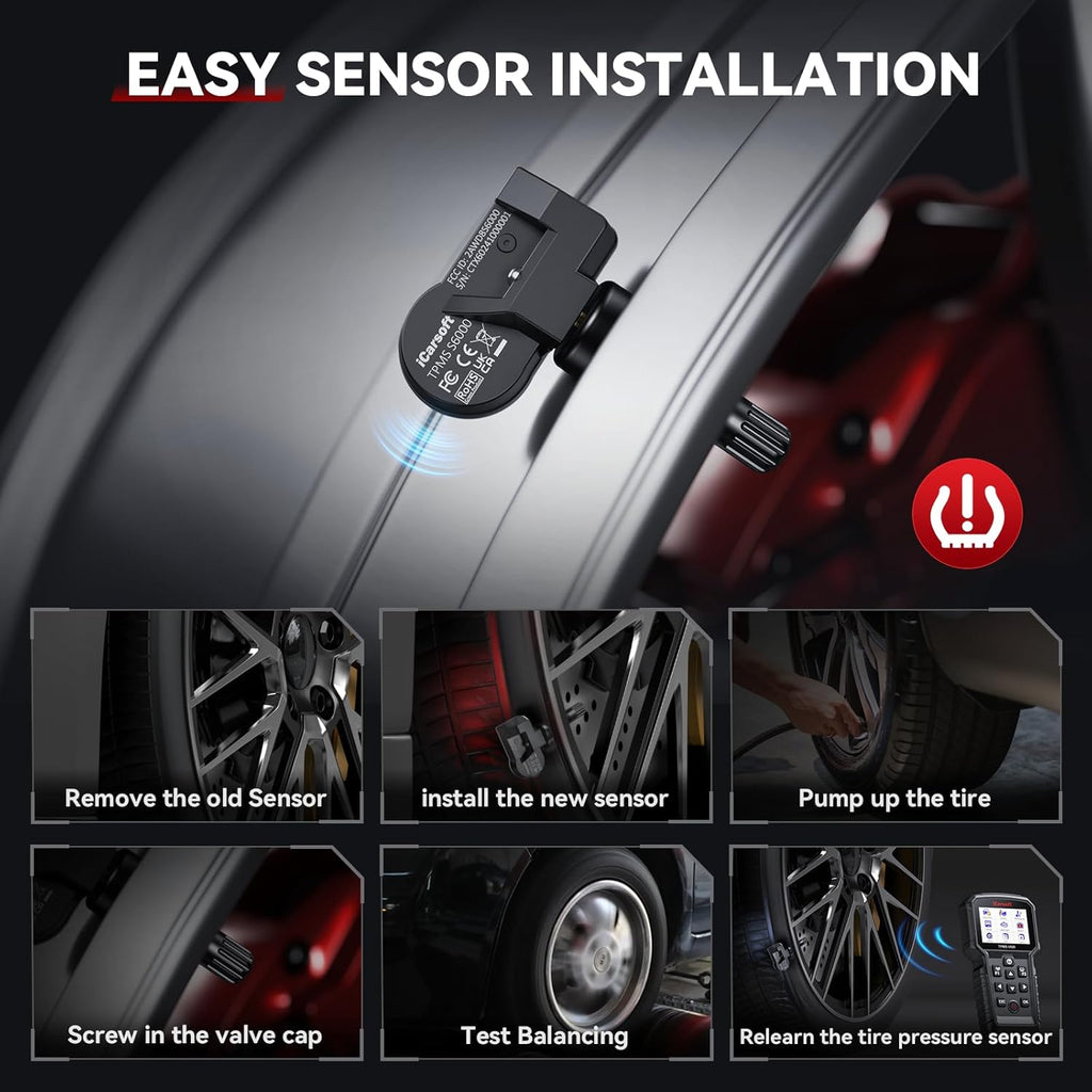 TPMS S6000 TPMS Sensor Programming Tool Accurate Tire Pressure Monitor