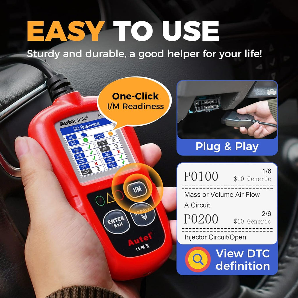 Autel OBD2 Scanner Read & Reset Engine Codes, Live Data