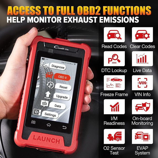 LAUNCH X431 Elite CRE202 Automotive OBD2 Diagnostic Tool with Full System Scan & Code Reading