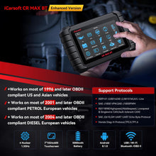 Load image into Gallery viewer, iCarsoft CR MAX BT Wireless Multi-Brand Full System Scanner 40 Functions Resets