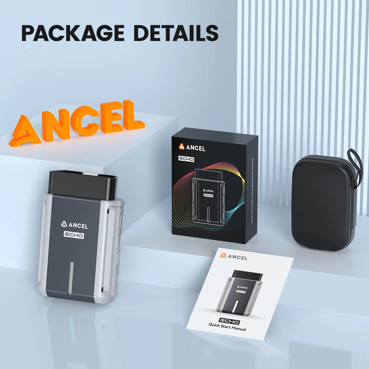 ANCEL Echo OBD2 Scanner Bluetooth All System Diagnostic Tool for iOS Android