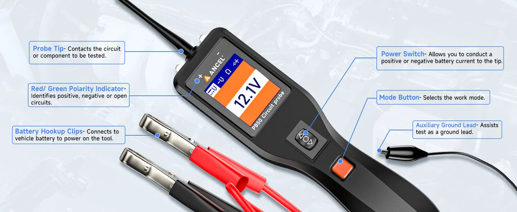 ANCEL PB50 12V/24V Power Probe Automotive Circuit Tester Electrical Diagnostic
