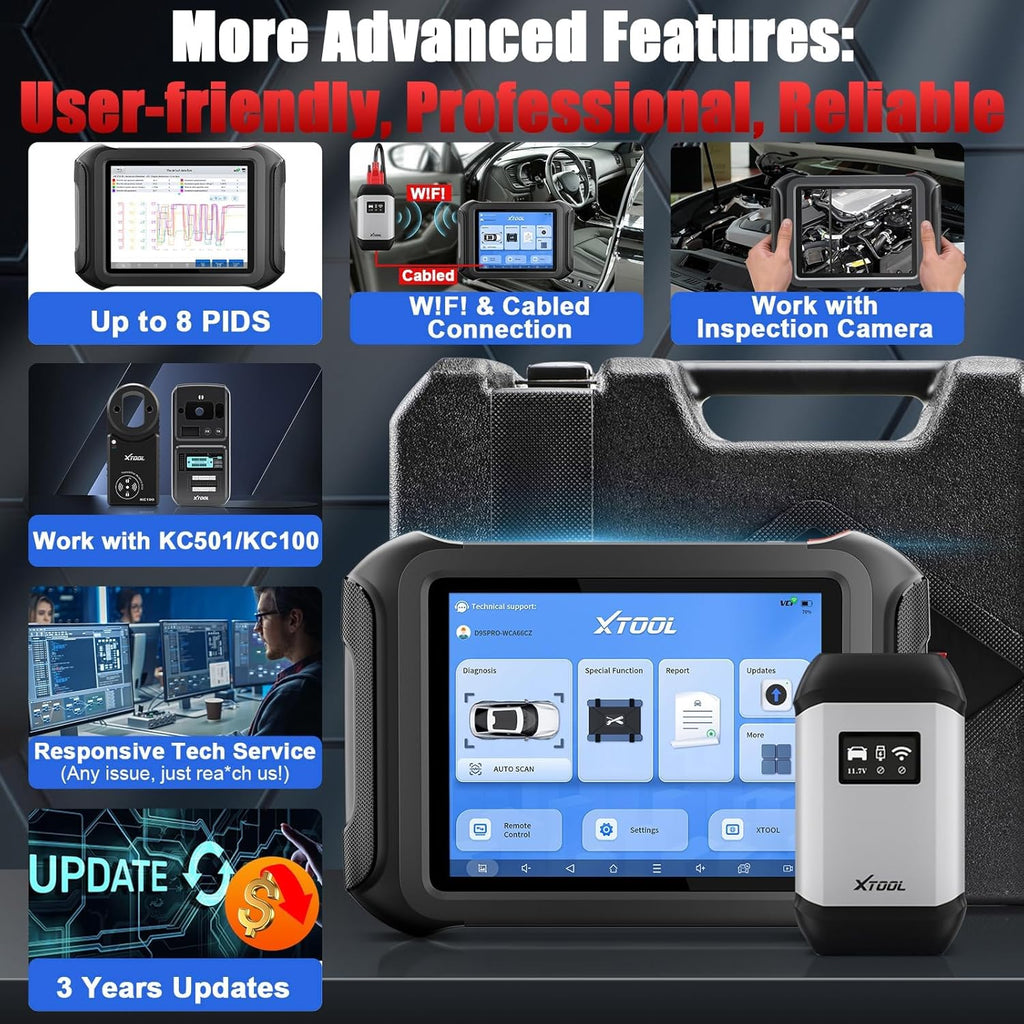 XTOOL D9S PRO ECU Coding And Programming OBD2 Scanner FCA AutoAuth DoIP/CAN FD