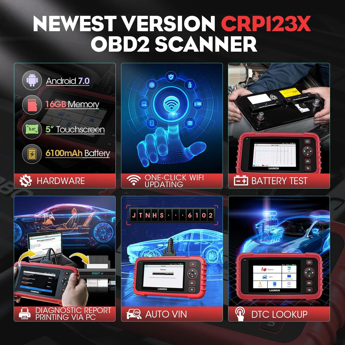 AUSTRALIAN CARS - LAUNCH CRP123X Diagnostic Scanner Tool OBD2 Fault Code Reader