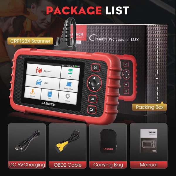 AUSTRALIAN CARS - LAUNCH CRP123X Diagnostic Scanner Tool OBD2 Fault Code Reader