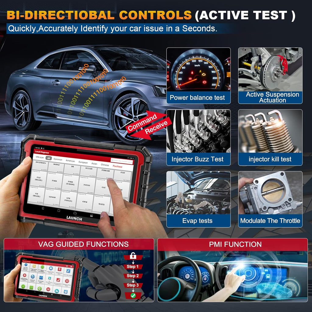 LAUNCH X431 PROS ELITE OBD2 Diagnostic Scanner Bidirectional ECU Coding CANFD DOIP AutoVIN 38+ Reset Tool