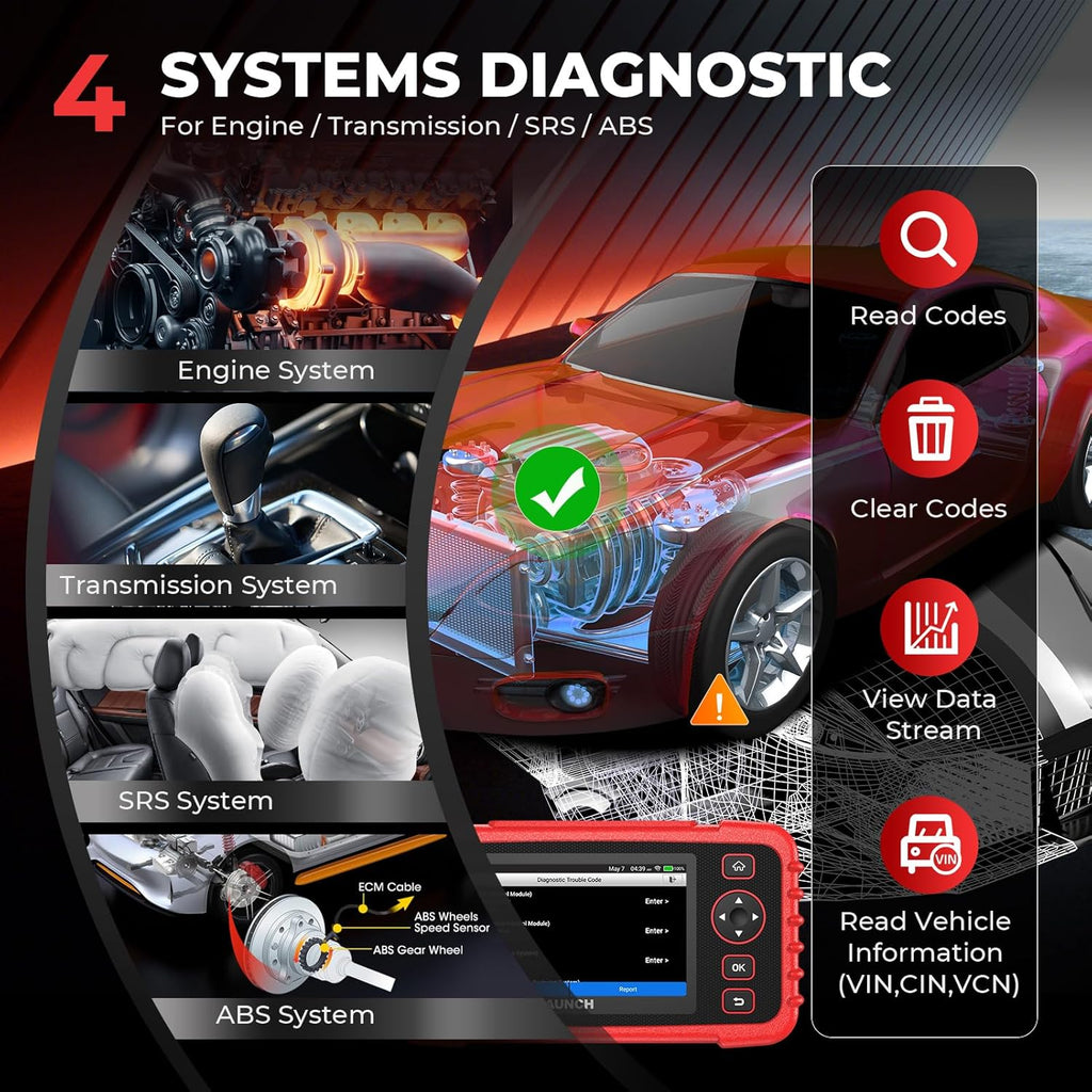 AUSTRALIAN CARS - LAUNCH CRP123X Diagnostic Scanner Tool OBD2 Fault Code Reader