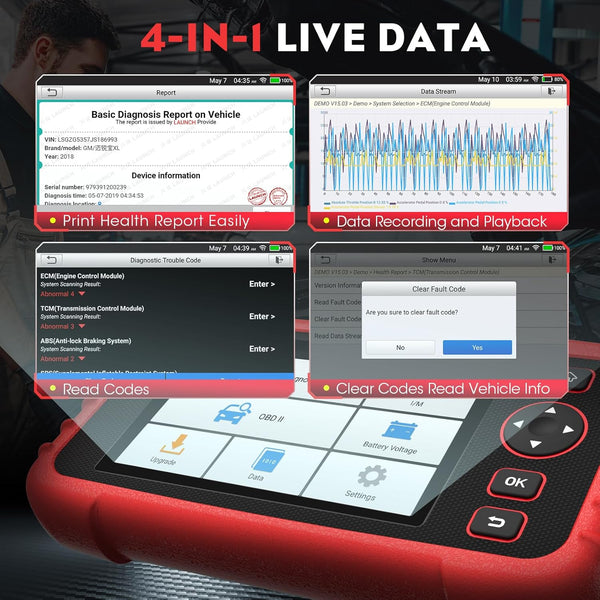 AUSTRALIAN CARS - LAUNCH CRP123X Diagnostic Scanner Tool OBD2 Fault Code Reader