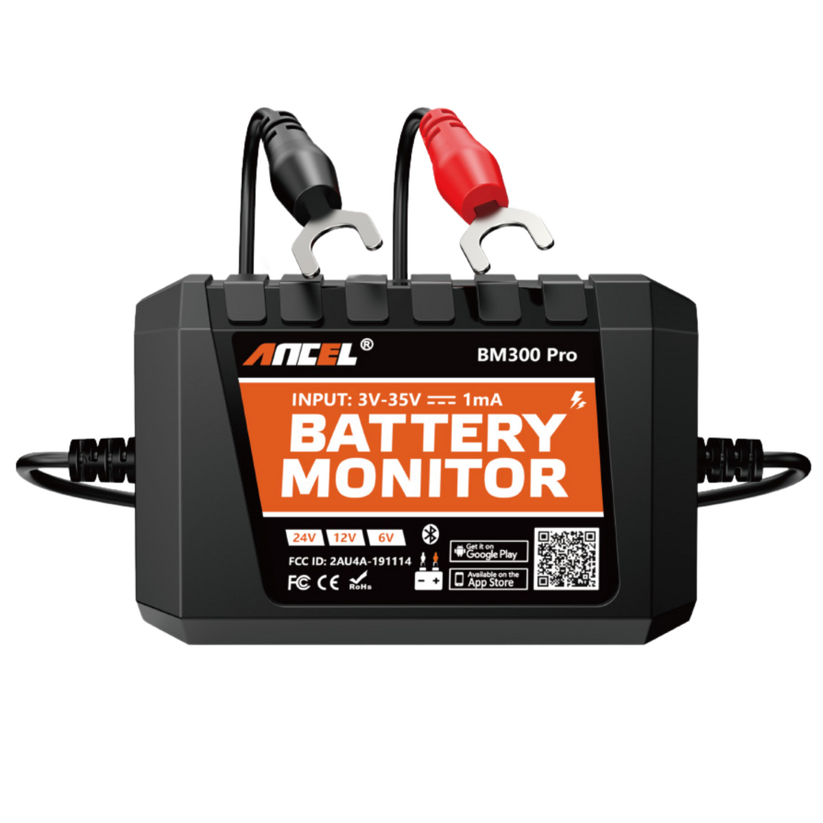 ANCEL BM300 Pro 6V 12V 24V Bluetooth Battery Tester Monitor for Car Truck RV