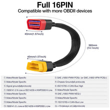 Load image into Gallery viewer, Launch OBD2 Extension Cable 16 Pin Male To Female FOR V/V +/PRO /PRO 3/Easydiag