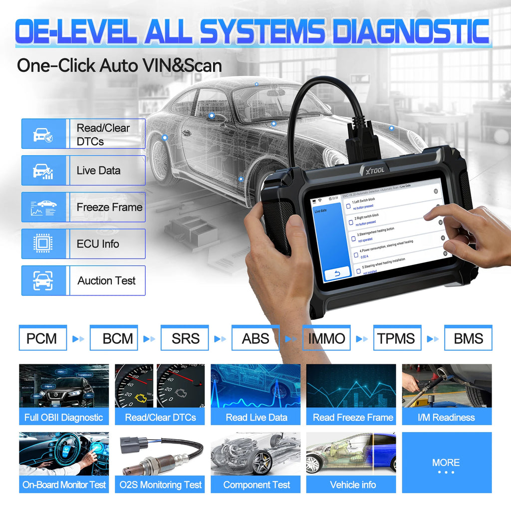 XTOOL IP500 GMC/Buick/Cadillac OBD2 Scan Tool key Programmer Auto Bidirectional