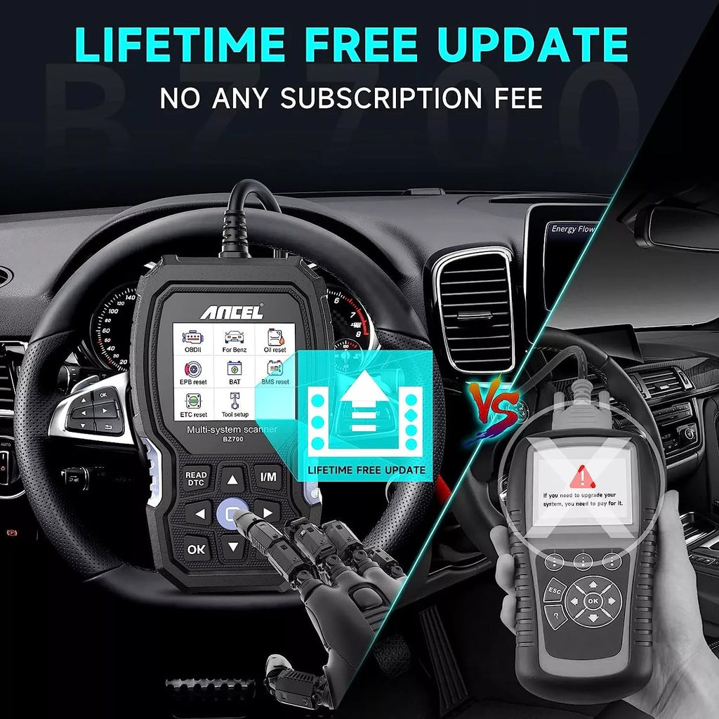 ANCEL BZ700 OBD2 Scanner for Mercedes Benz Full System ABS SRS EPB Diagnostic