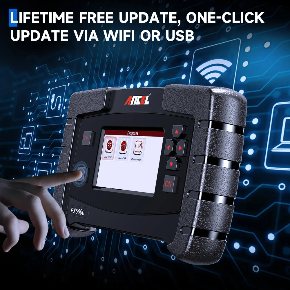 ANCEL FX5000 OBD2 Scanner All System Diagnostic Tool with ABS Bleeding EPB Oil Reset