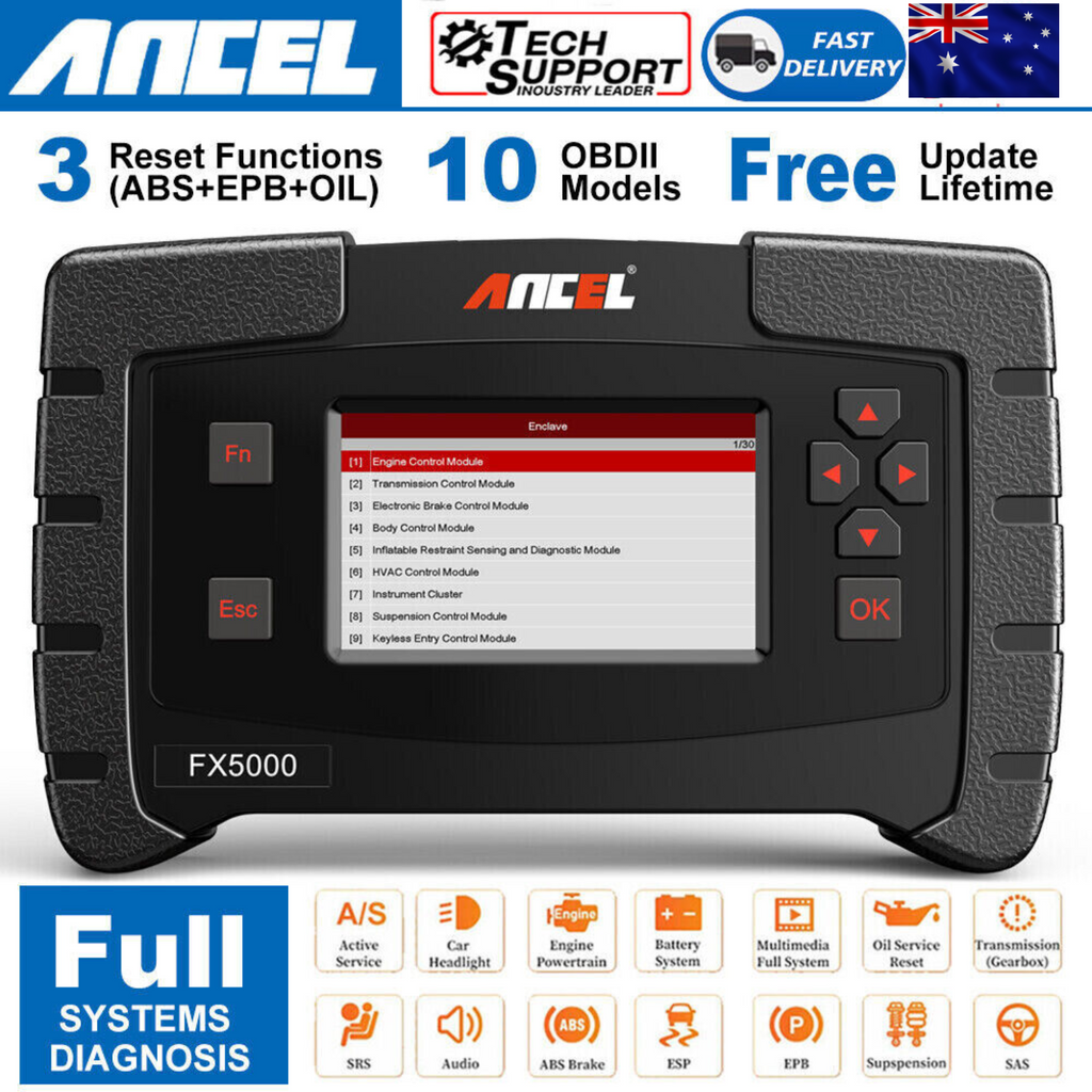 Ancel FX6000 Car Diagnostic Tool OBD2 Scanner ECU ABS ESP SAS EPB SRS DPF