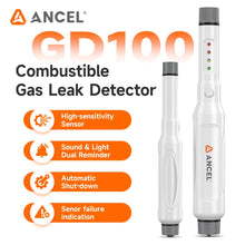 Load image into Gallery viewer, ANCEL GD100 Combustible Gas Leak Detector Pen Alarm 50–10000ppm Methane Tester