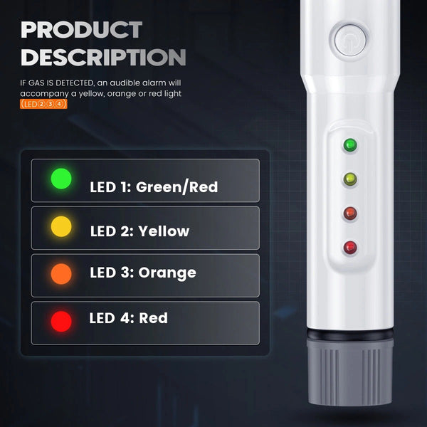 ANCEL GD100 Combustible Gas Leak Detector Pen Alarm 50–10000ppm Methane Tester
