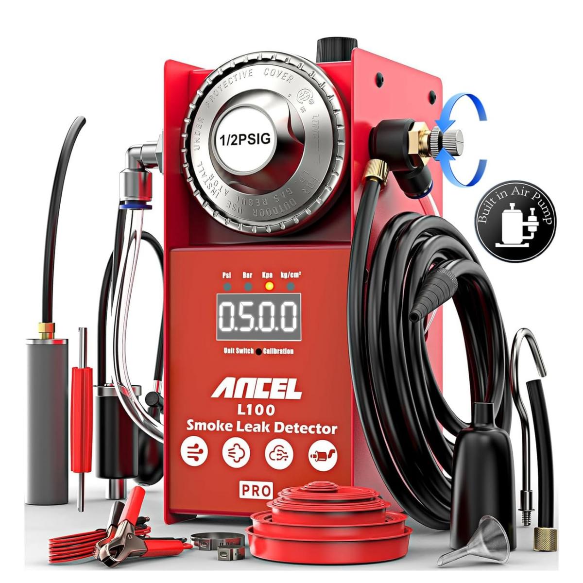 Ancel L100 Pro Automotive Smoke Leak Detector EVAP Fuel Vacuum Test Machine