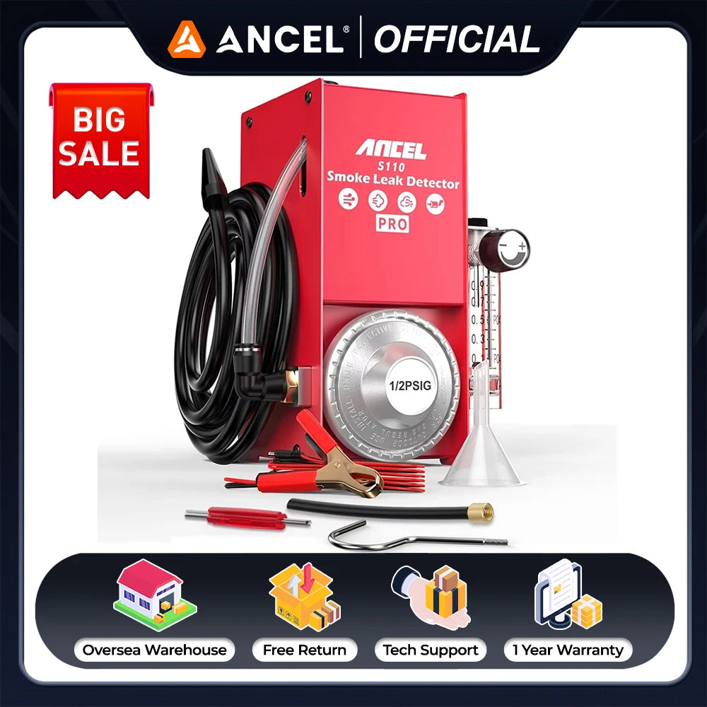 ANCEL S110 Pro EVAP Smoke Leak Detector Car Fuel Pipe Air Pump Diagnostic Tool