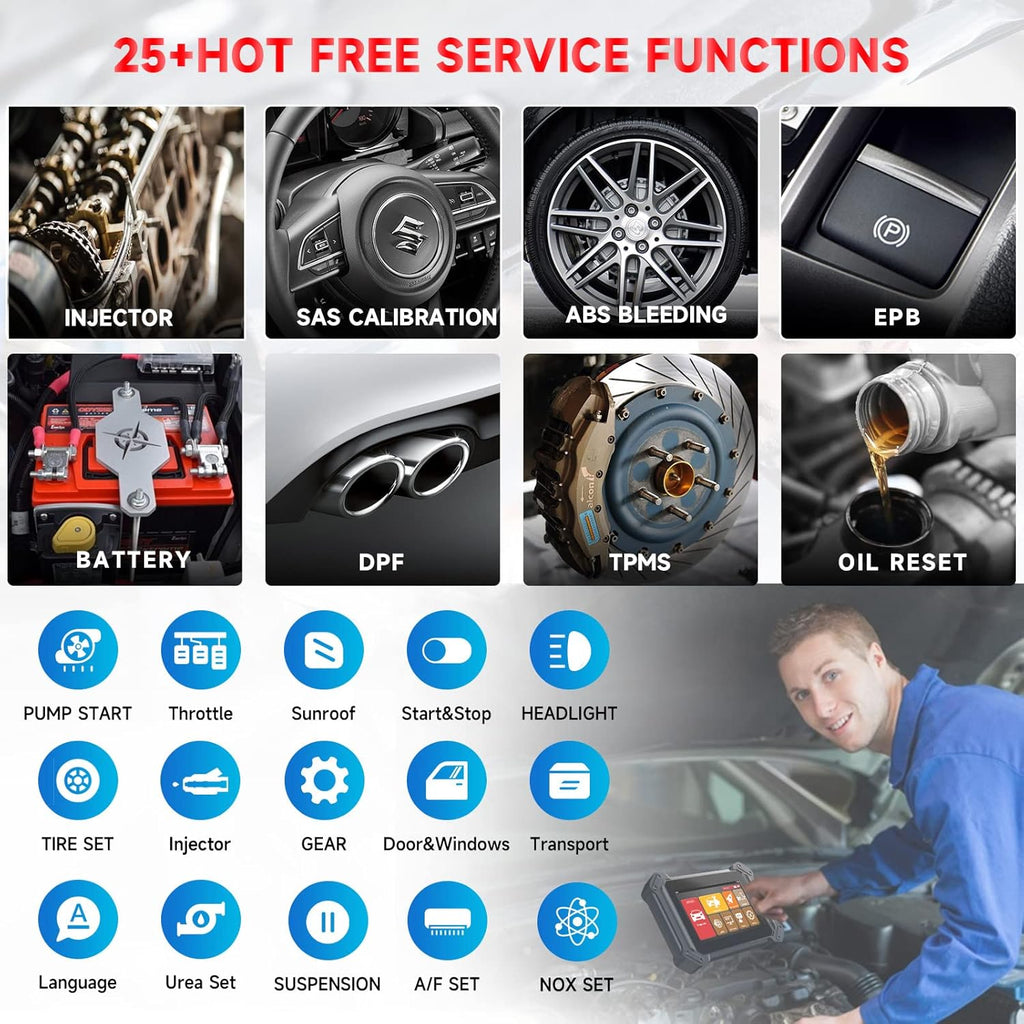ANCEL V6 PRO OBD2 Automotive Scanner IMMO All System Scan Car Diagnostic Tool