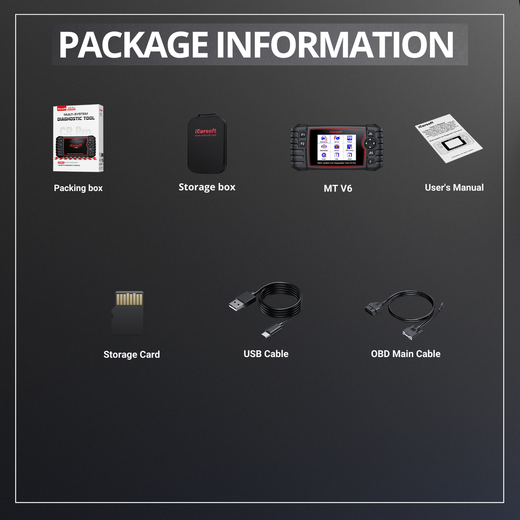 iCarsoft CR Pro Enhanced All-System Diagnostic OBD2 Scanner 58 Brands CAN-FD
