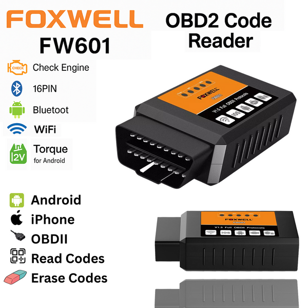 FOXWELL FW601 Elm327 Obd2 Scanner Code Reader WiFi Car Diagnostic Tool IPad
