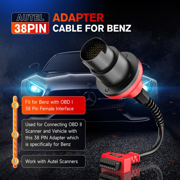 Autel Benz 38Pin Adapter diagnostic Connector for MS908 MS906 DS808