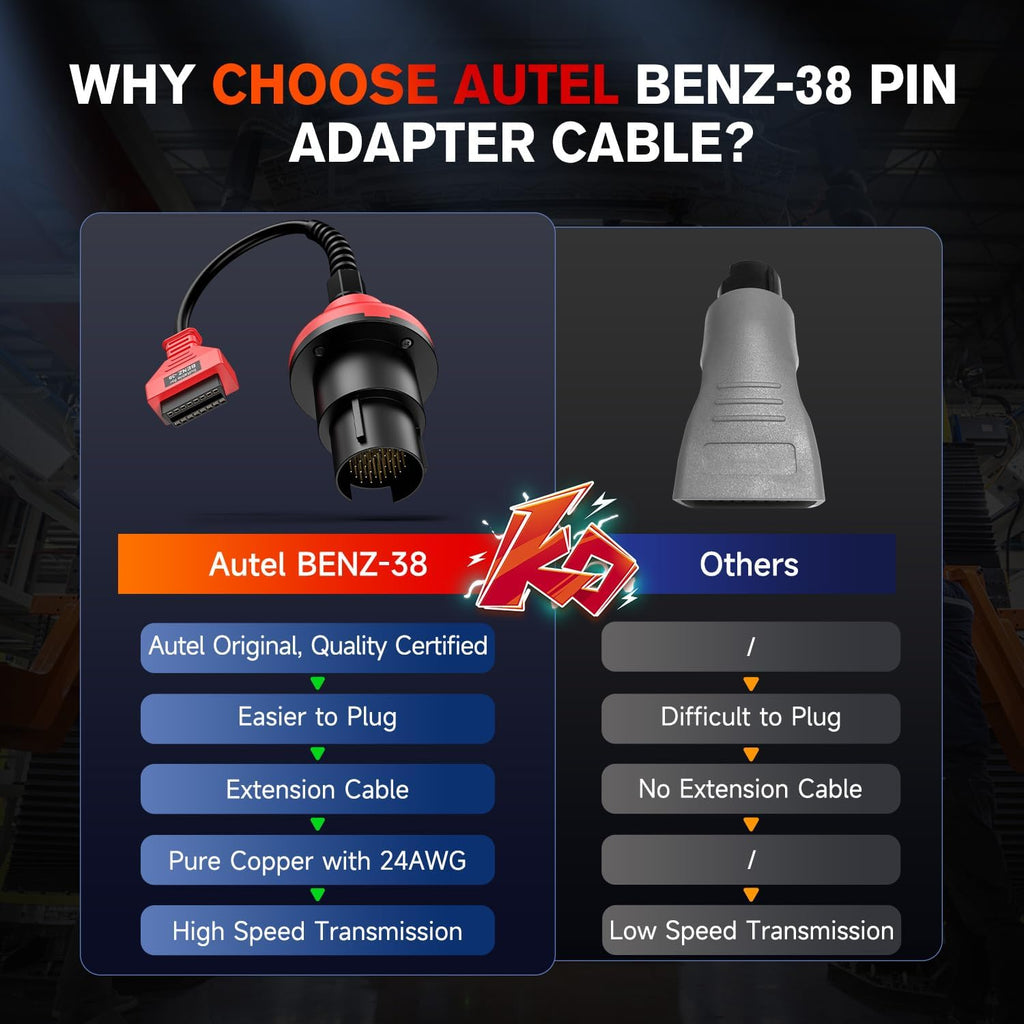 Autel Benz 38Pin Adapter diagnostic Connector for MS908 MS906 DS808