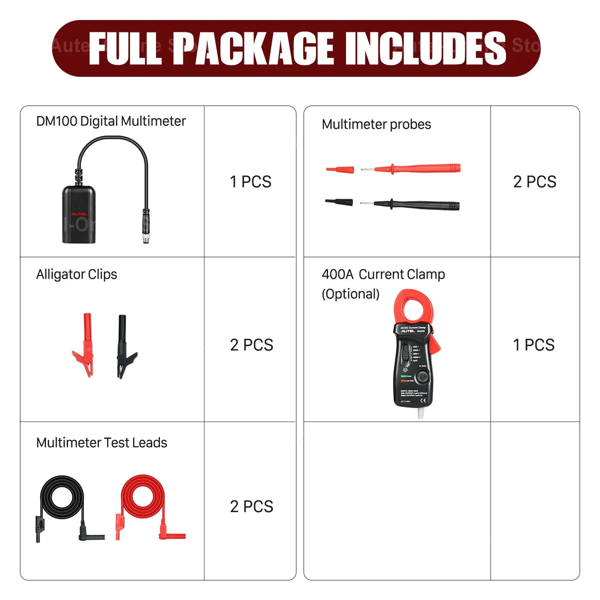 Autel BTAK 400A Clamp Battery Tester Multimeter for BT608/BT609 Vehicles