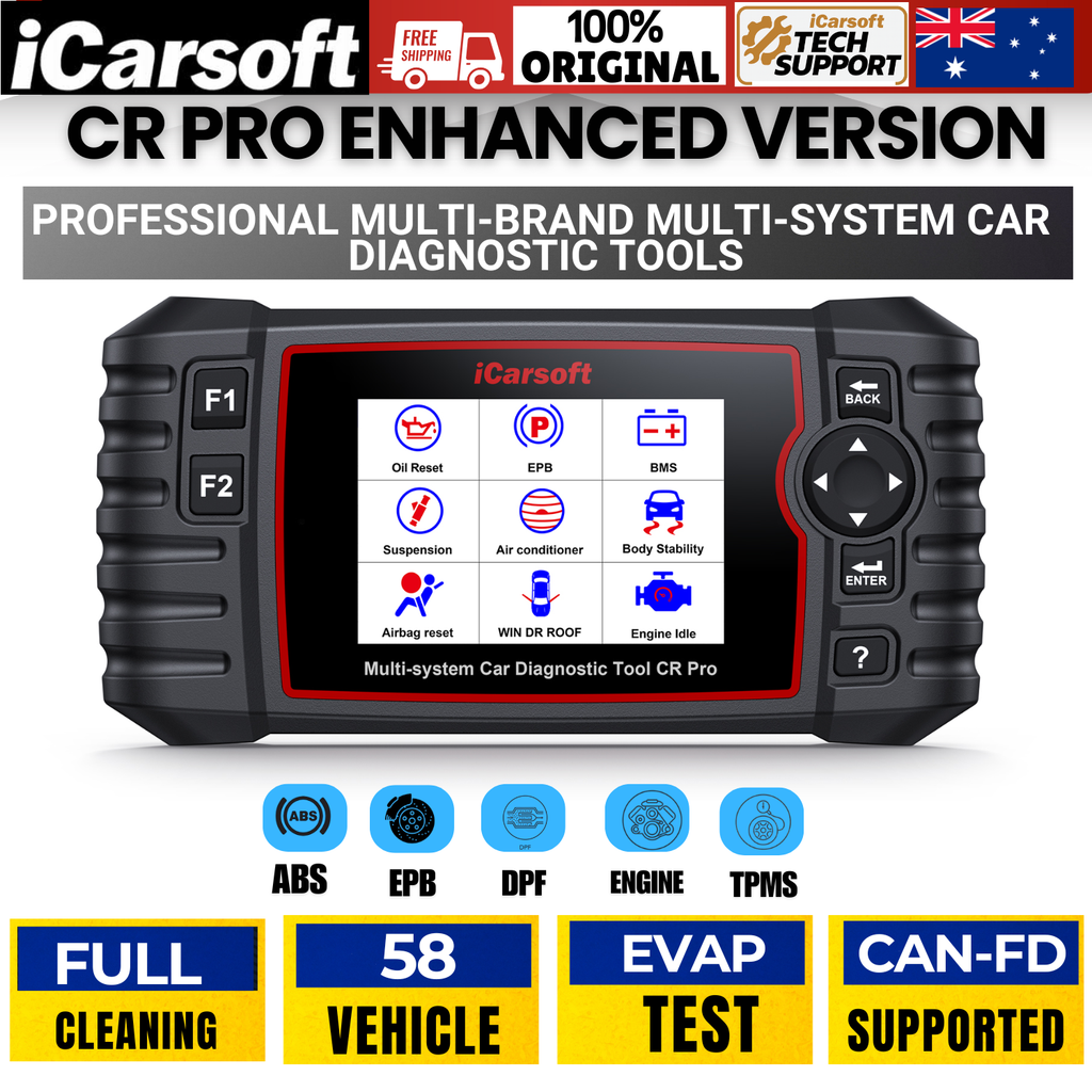 iCarsoft CR Pro Enhanced All-System Diagnostic OBD2 Scanner 58 Brands CAN-FD