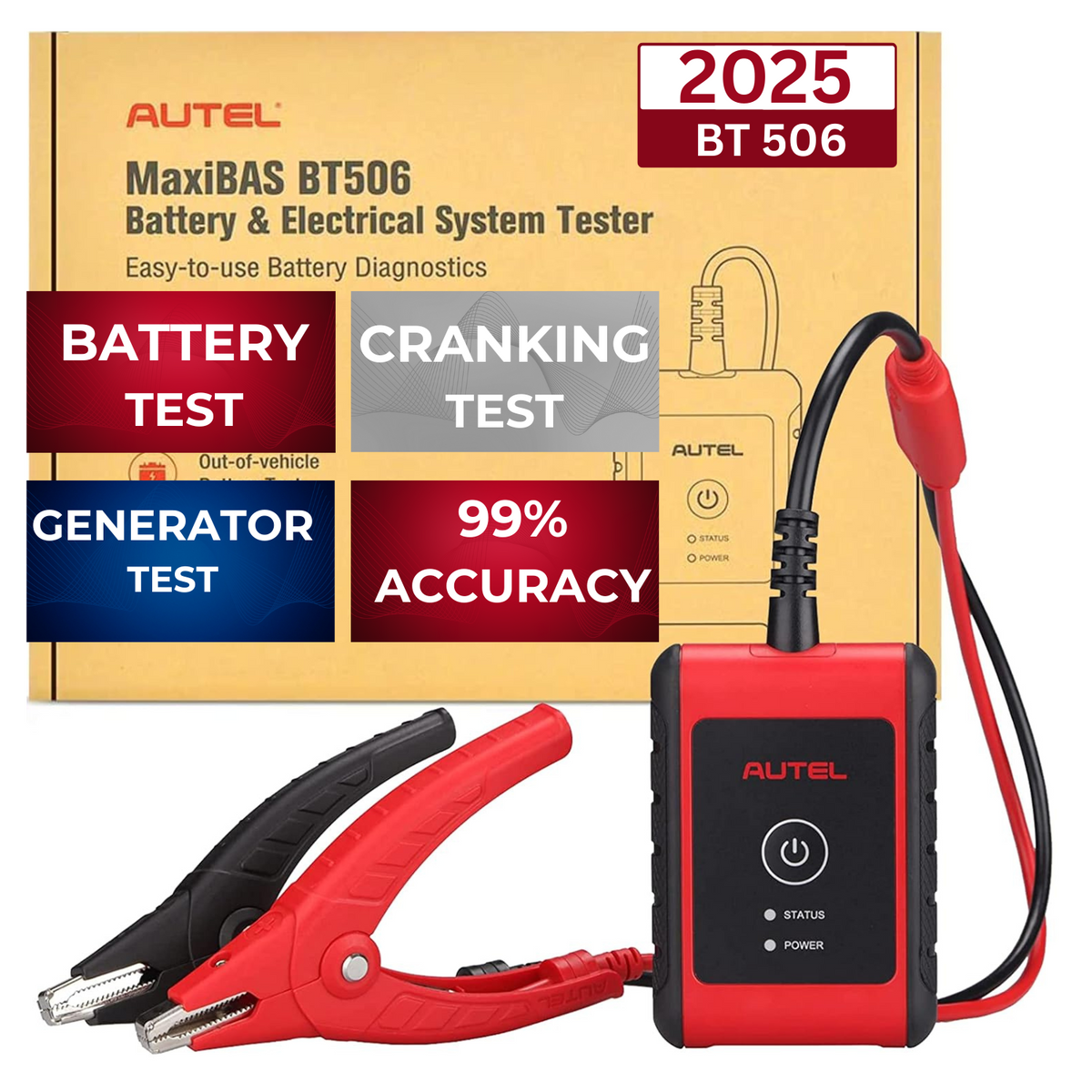 Autel MaxiBAS BT506 Car Battery Tester& Analyzer,Detection Rate of Bad Batteries