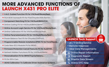 Load image into Gallery viewer, LAUNCH X431 PRO ELITE OBD II obd2 Car Diagnostic Scanner ECU Programming OEM .