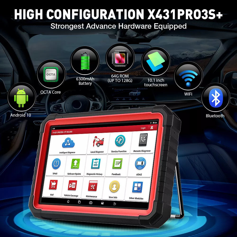 LAUNCH X431 PRO3S+ V5.0  ECU Coding 55+ Service OBD2 Vehicle Diagnostic Scanner
