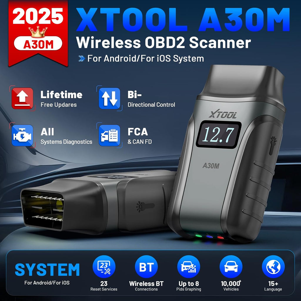 XTOOL A30M bluetooth OBD2 Scanners For Automotive Code Reader TPMS CANFD Protocol