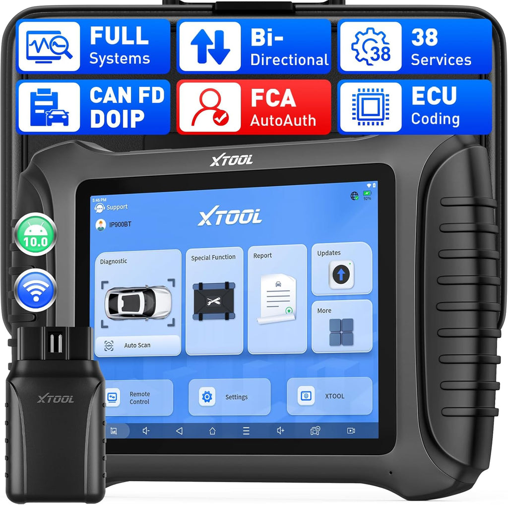 XTOOL IP900BT Auto Bidirectional Diagnostic Scanner ECU Coding Key Programming