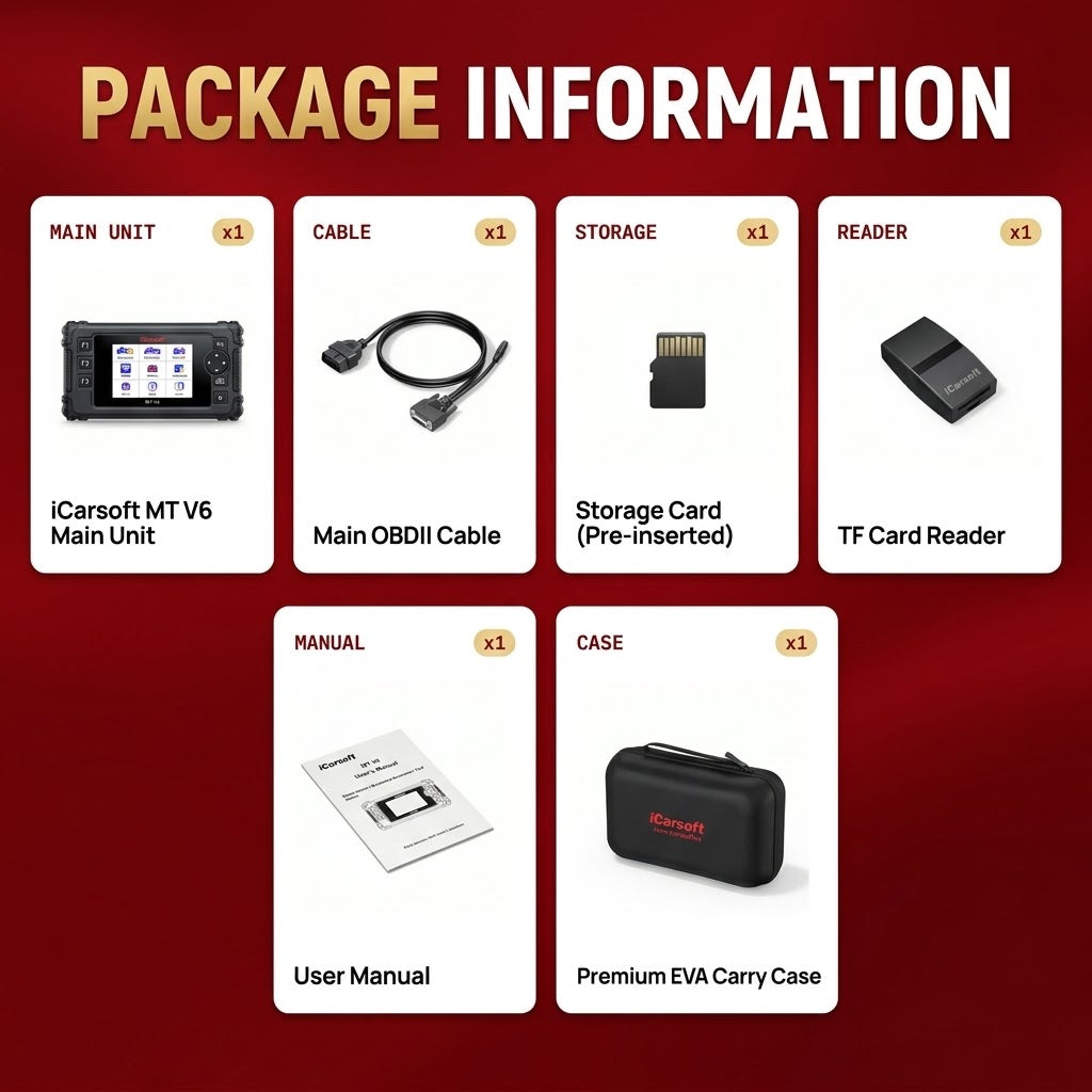 iCarsoft MT V6 CFMOTO Motorcycle Diagnostic ScannerEngine ABS Live Data