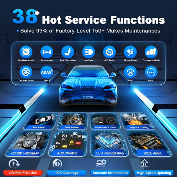 XTOOL IP900BT Auto Bidirectional Diagnostic Scanner ECU Coding Key Programming