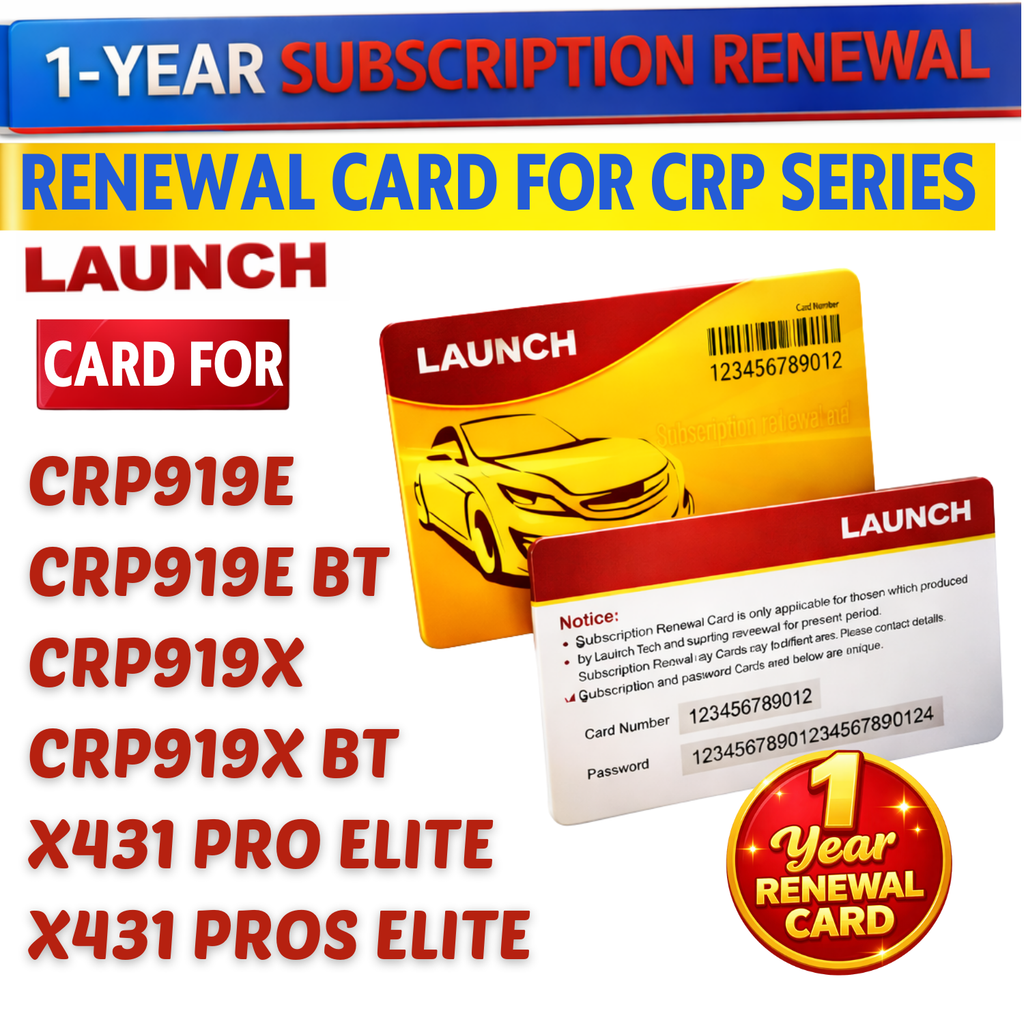 LAUNCH Official 1 Year Renewal Card for CRP919E CRP919X CRP919E BT CRP919X BT