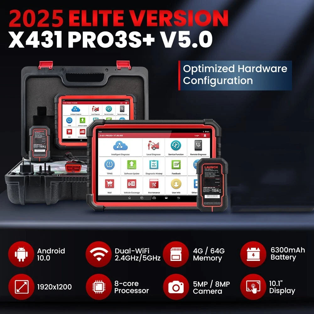 LAUNCH X431 PRO3S+ V5.0  ECU Coding 55+ Service OBD2 Vehicle Diagnostic Scanner