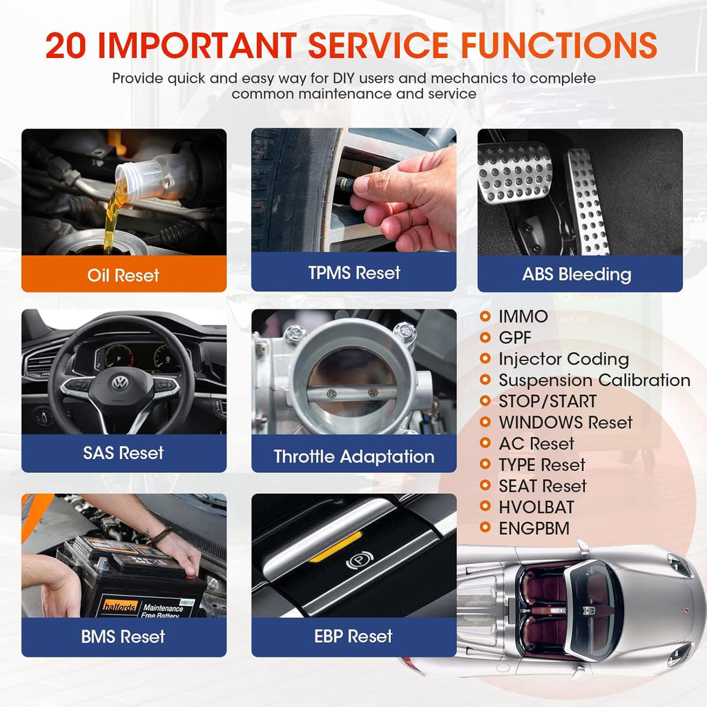 LAUNCH Full System WiFi Car Diagnostic Tool CRP TOUCH PRO ELITE