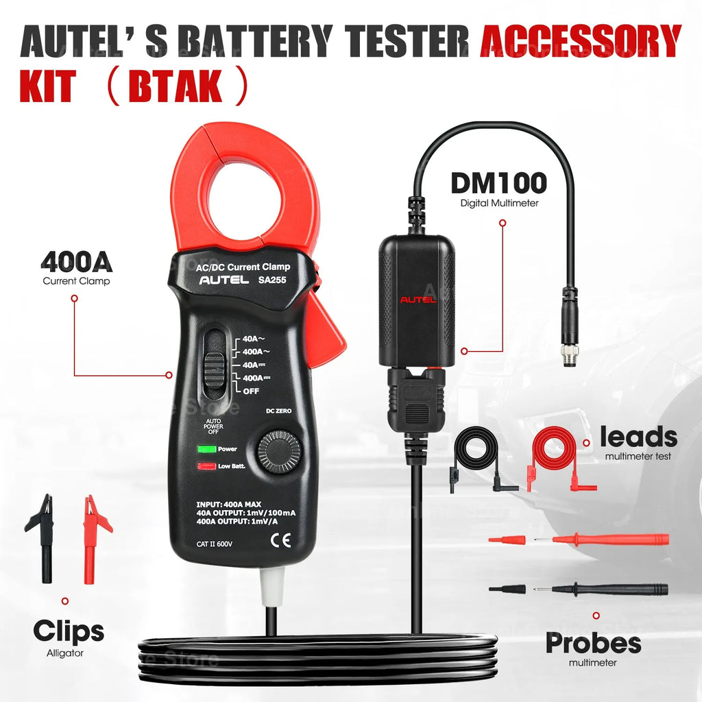 Autel BTAK 400A Clamp Battery Tester Multimeter for BT608/BT609 Vehicles