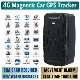 4G Car GPS Tracker Magnetic Long Standby Anti Theft Vehicle Locator Real Tracking