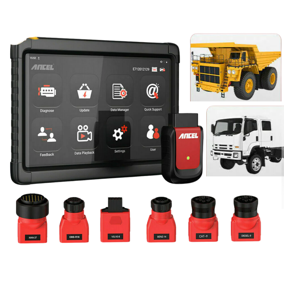 Heavy Duty Truck Diagnostic Tools Bluetooth Scanner All System DPF ECU Oil Reset Main image