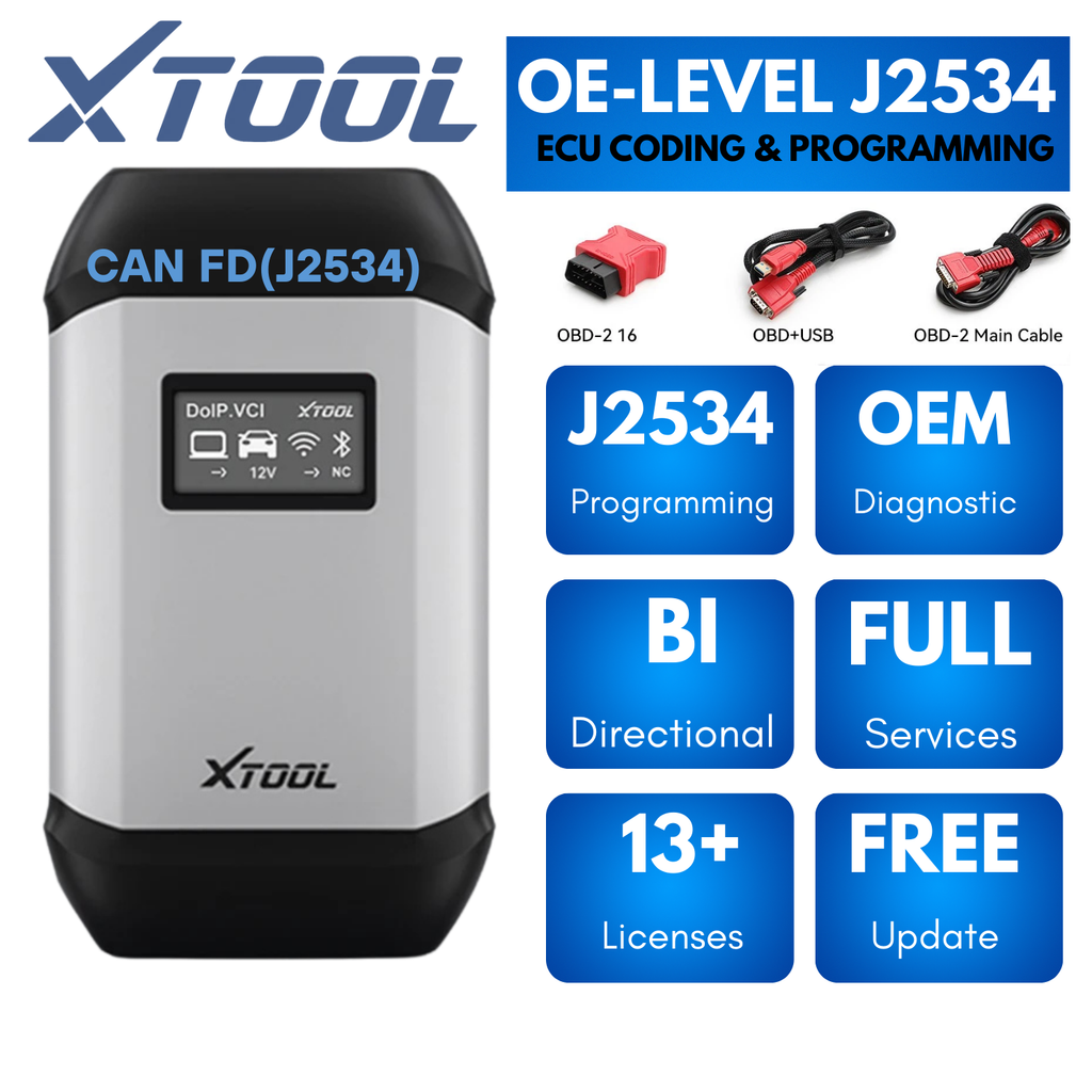 XTOOL J2534X XVCI MAX Full System Diagnostic Tool Bi Directional ECU Coding