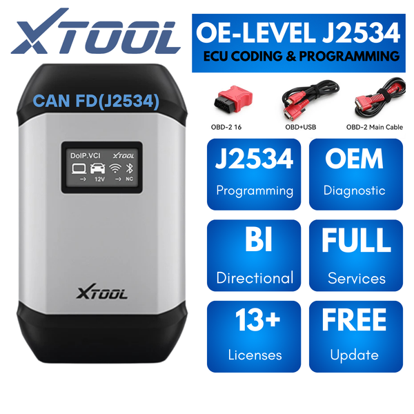XTOOL J2534X XVCI MAX Full System Diagnostic Tool Bi Directional ECU Coding