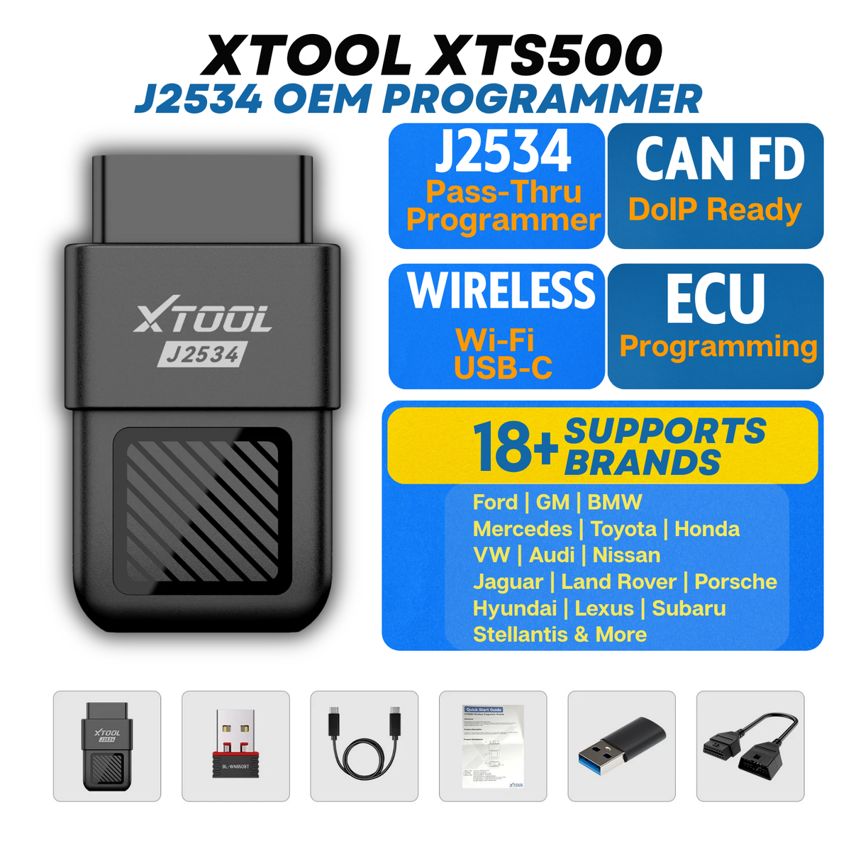 XTOOL XTS500 J2534 Pass Thru Programmer OEM ECU Programming Diagnostic Tool